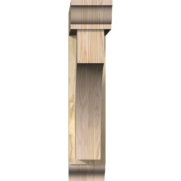 Westlake Traditional Rough Sawn Bracket W/ Offset Brace, Douglas Fir, 6W X 24D X 28H